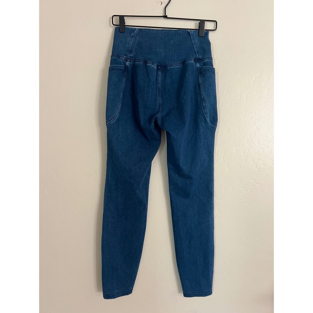 NWT Halara Flex Crossover Pocket Washed Denim Work Leggings - Picture 5 of 7